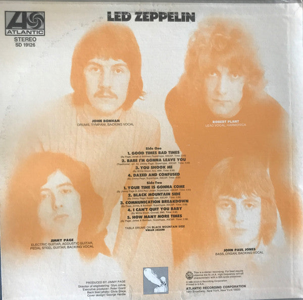 Led Zeppelin : Led Zeppelin (LP, Album, RE, PRC)