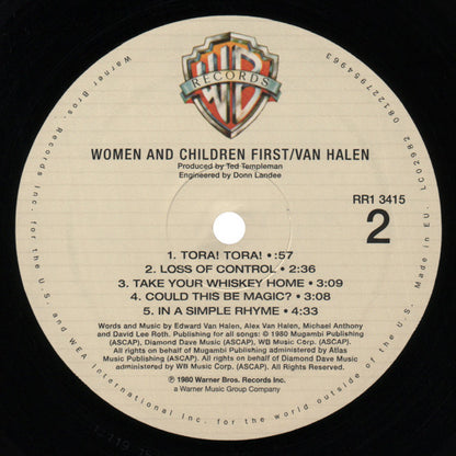 Van Halen : Women And Children First (LP, Album, RE, RM, 180)