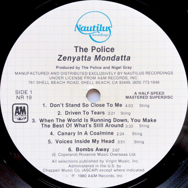 The Police : Zenyatta Mondatta (LP, Album, RE, RM)