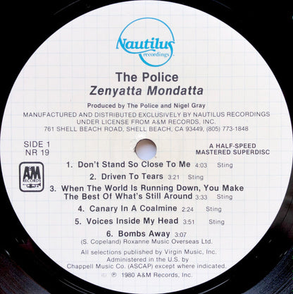 The Police : Zenyatta Mondatta (LP, Album, RE, RM)