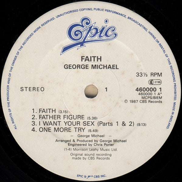 George Michael : Faith (LP, Album)
