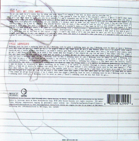 The Cure : The End Of The World (7", Single)