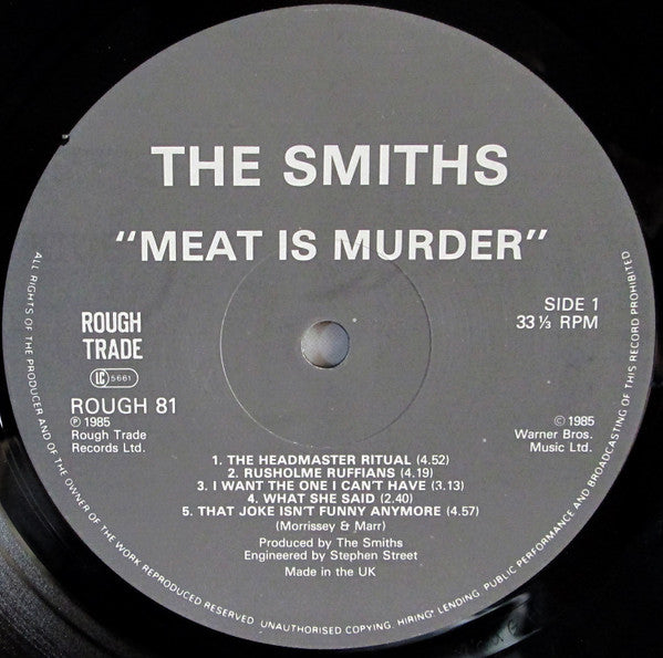 The Smiths : Meat Is Murder (LP, Album, MPO)