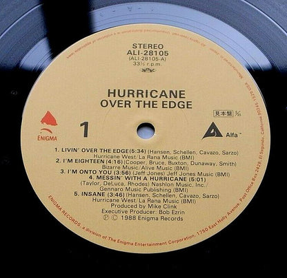 Hurricane (9) : Over The Edge (LP, Album, Promo)