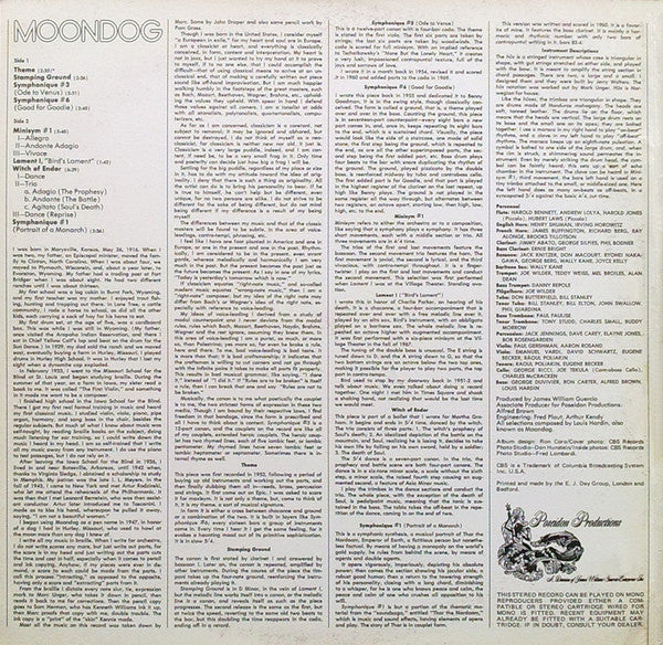 Moondog (2) : Moondog (LP, Album)