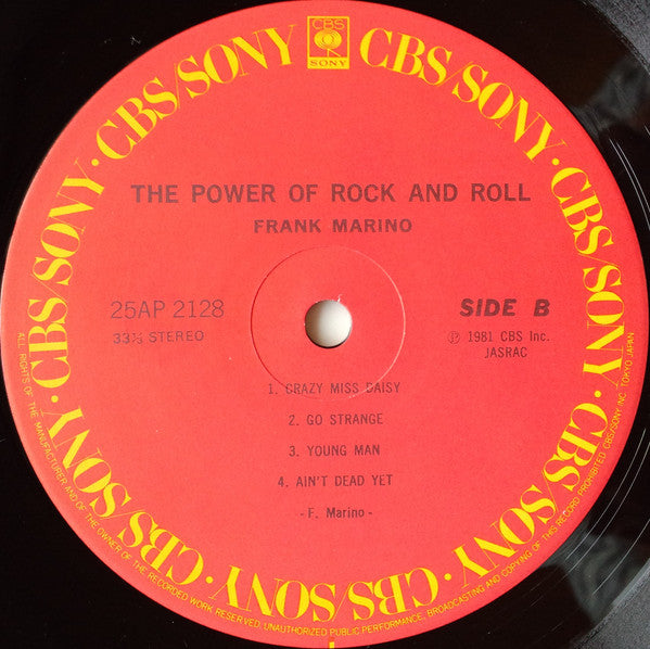 Frank Marino : The Power Of Rock And Roll (LP, Album)
