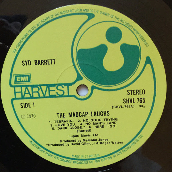 Syd Barrett : The Madcap Laughs (LP, Album, RP, Gat)
