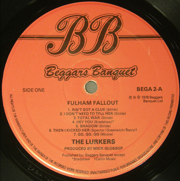 The Lurkers : Fulham Fallout (LP, Album, Gat)