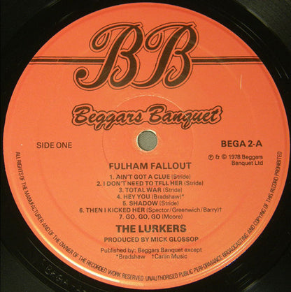 The Lurkers : Fulham Fallout (LP, Album, Gat)