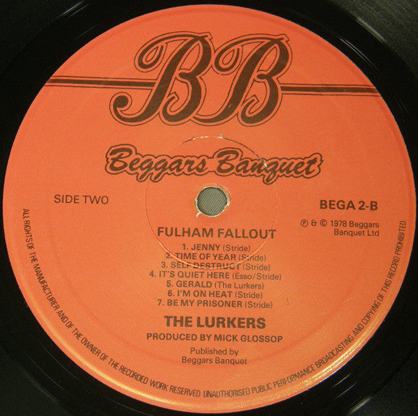 The Lurkers : Fulham Fallout (LP, Album, Gat)