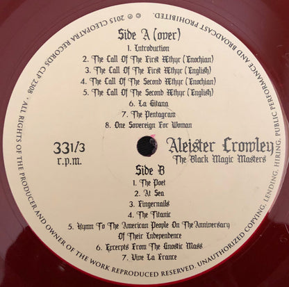 Aleister Crowley : The Black Magic Masters (LP, Ltd, Num, Red)