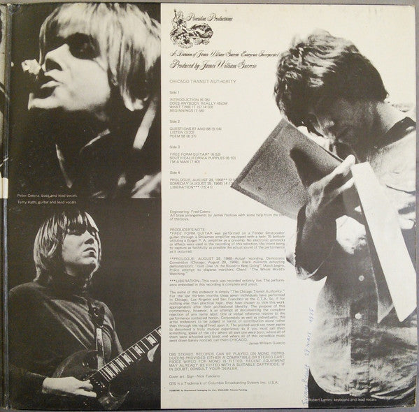 Chicago Transit Authority* : Chicago Transit Authority (2xLP, Album, Gat)