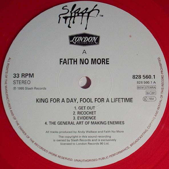 Faith No More : King For A Day Fool For A Lifetime (2xLP, Album, Ltd, Red)