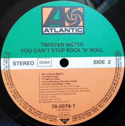 Twisted Sister : You Can't Stop Rock 'N' Roll (LP, Album)