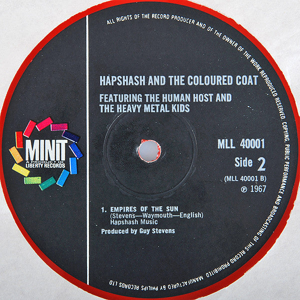 Hapshash & The Coloured Coat : Featuring The Human Host And The Heavy Metal Kids (LP, Album, Mono, Red)
