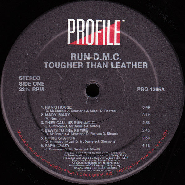 Run DMC* : Tougher Than Leather (LP, Album)