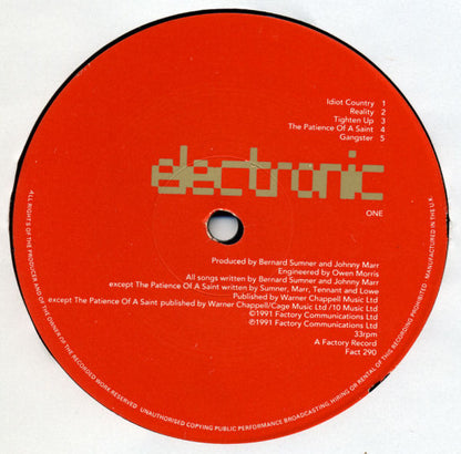 Electronic : Electronic (LP, Album)