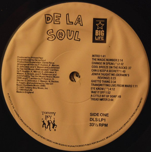 De La Soul : 3 Feet High And Rising (LP, Album, Dam)