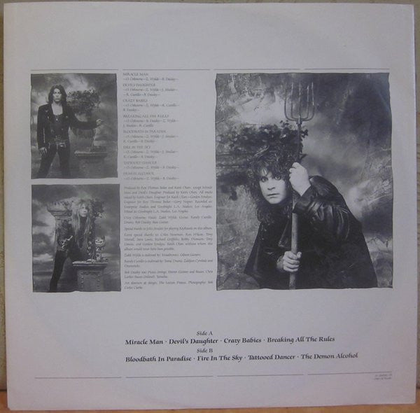 Ozzy Osbourne : No Rest For The Wicked (LP, Album)