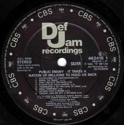 Public Enemy : It Takes A Nation Of Millions To Hold Us Back (LP, Album)