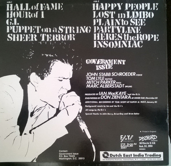 Government Issue : Boycott Stabb (12", EP, RE, RM)