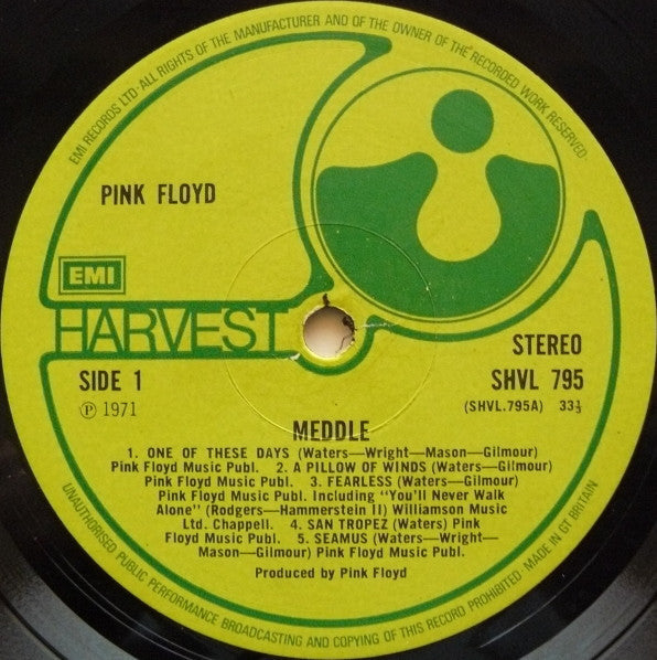 Pink Floyd : Meddle (LP, Album, RE, Gat)