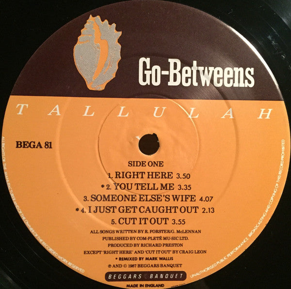 The Go-Betweens : Tallulah (LP, Album)