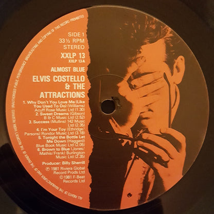 Elvis Costello & The Attractions : Almost Blue (LP, Album, Pin)