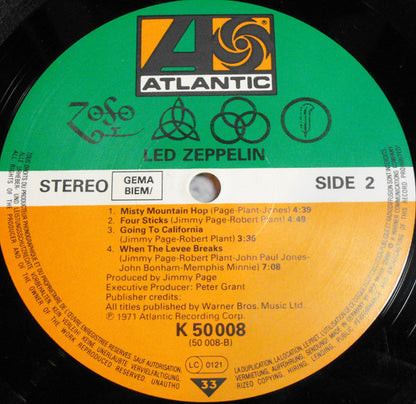 Led Zeppelin : Untitled (LP, Album, RE, Gat)