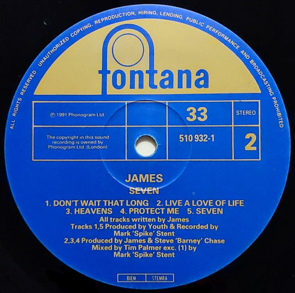 James : Seven (LP, Album)