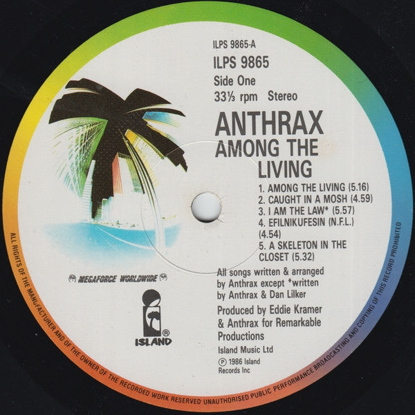 Anthrax : Among The Living (LP, Album)