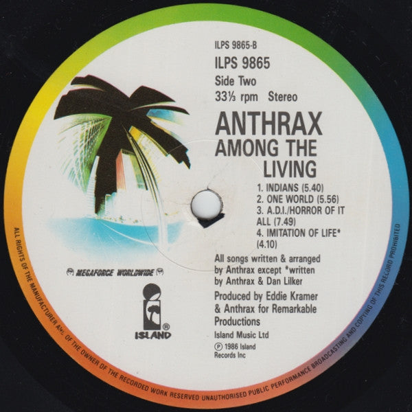 Anthrax : Among The Living (LP, Album)