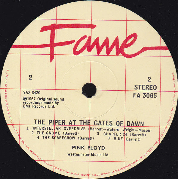 Pink Floyd : The Piper At The Gates Of Dawn (LP, Album, RE)