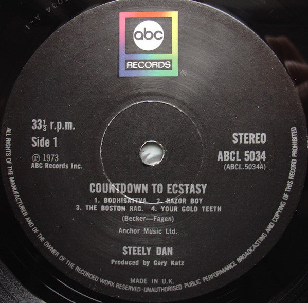 Steely Dan : Countdown To Ecstasy (LP, Album, RE, RP)