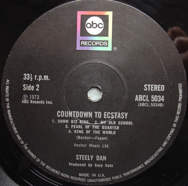 Steely Dan : Countdown To Ecstasy (LP, Album, RE, RP)