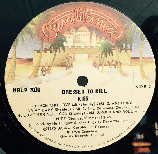Kiss : Dressed To Kill (LP, Album, RE, Qua)