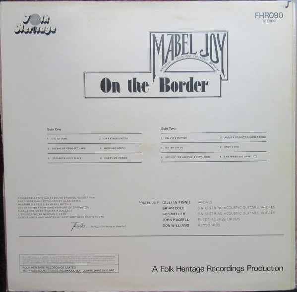 Mabel Joy (2) : On The Border (LP)
