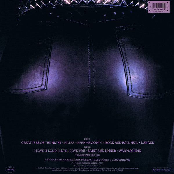 Kiss : Creatures Of The Night (LP, Album, RE, 72)