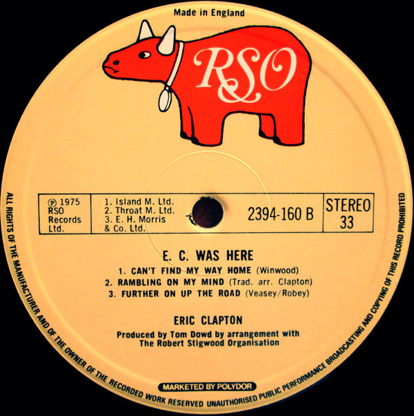 Eric Clapton : E.C. Was Here (LP, Album)