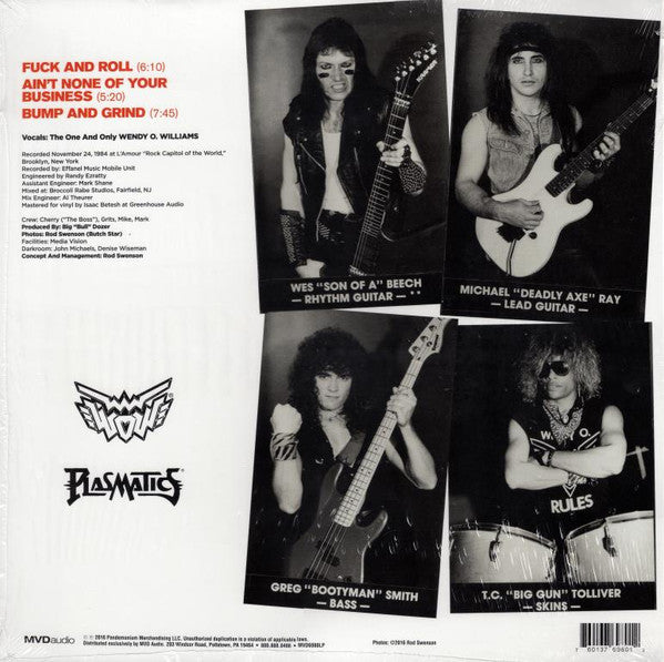 Wendy O. Williams : Fuck 'N Roll (Live) (LP, S/Sided, RSD, Ltd, RE)