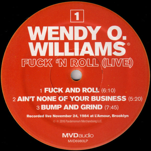 Wendy O. Williams : Fuck 'N Roll (Live) (LP, S/Sided, RSD, Ltd, RE)