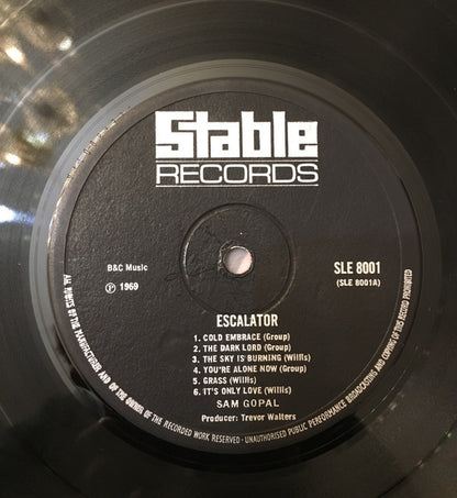 Sam Gopal : Escalator (LP, Album, Gat)