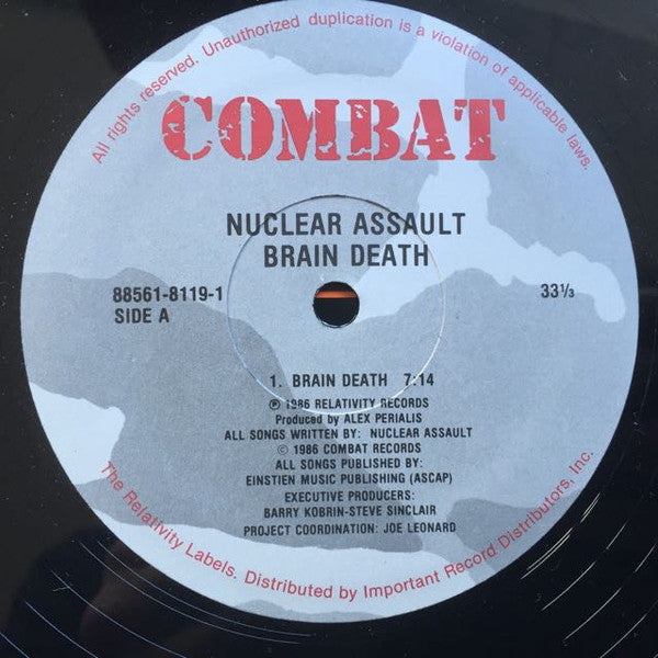 Nuclear Assault : Brain Death (12", EP, Cam)