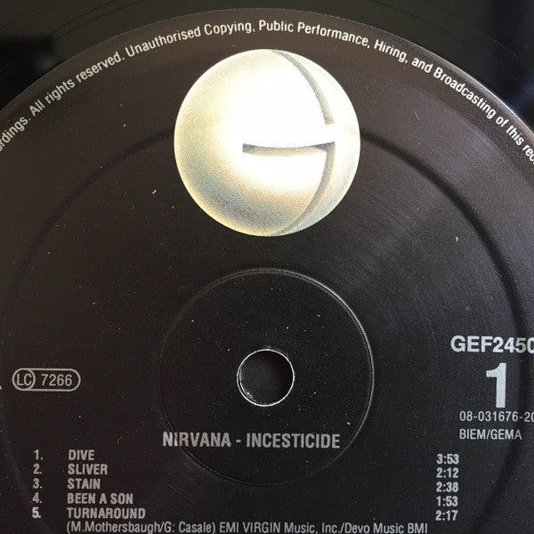 Nirvana : Incesticide (LP, Comp)