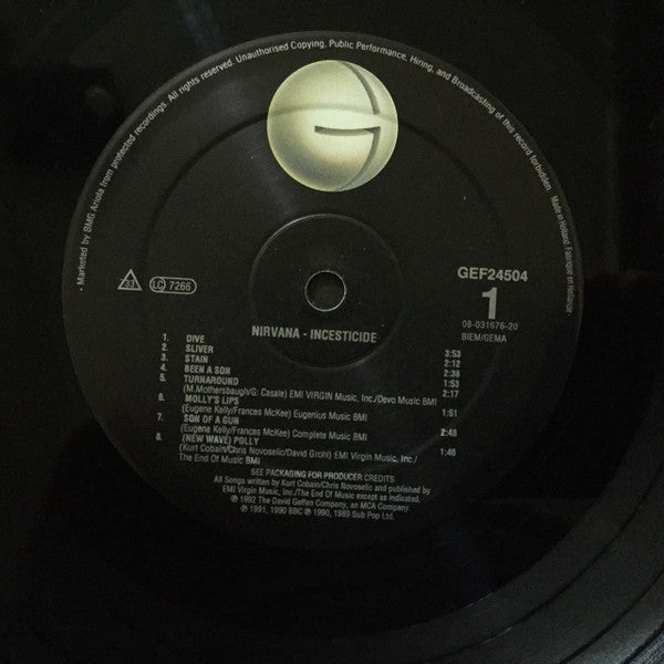 Nirvana : Incesticide (LP, Comp)