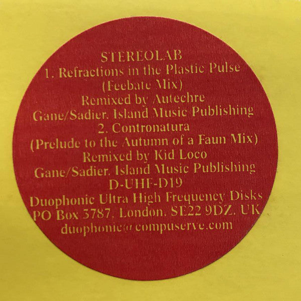 Stereolab : Refractions In The Plastic Pulse (12", Single, Bla)