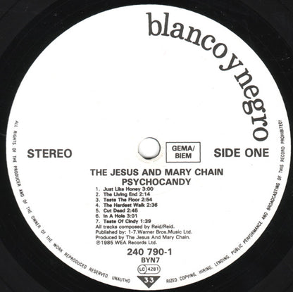 The Jesus And Mary Chain : Psychocandy (LP, Album, RP)