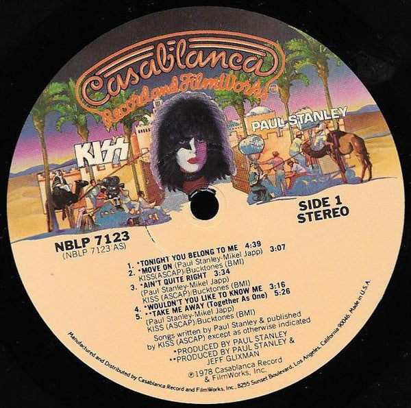 Kiss, Paul Stanley : Paul Stanley (LP, Album, Rai)