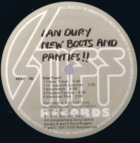 Ian Dury : New Boots And Panties!! (LP, Album, RE, WEA)