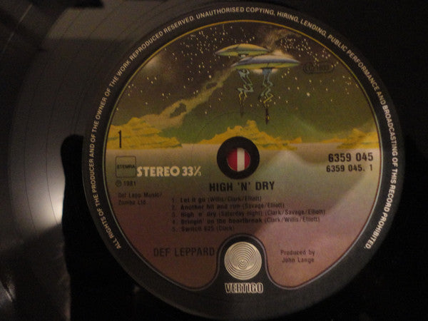 Def Leppard : High 'N' Dry (LP, Album)